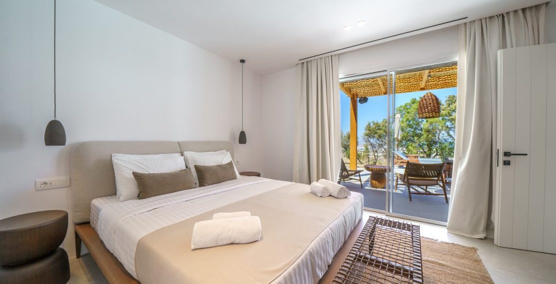 Villa Catherine bedroom, Primadonna Villas Mykonos