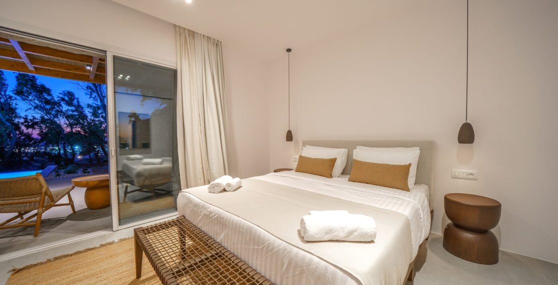 Villa Catherine bedroom, Primadonna Villas Mykonos