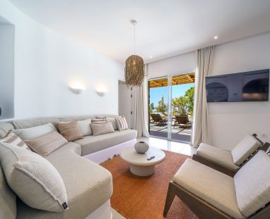 Villa Catherine living room, Primadonna Villas Mykonos