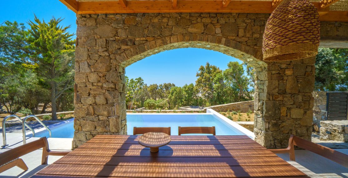 Villa Afrodite sea-view terrace, Primadonna Villas Mykonos