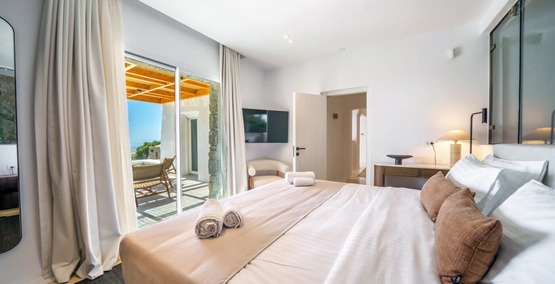 Villa Primadonna bedroom, Primadonna Villas Mykonos