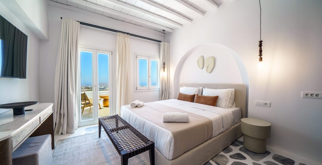 Villa Primadonna bedroom, Primadonna Villas Mykonos